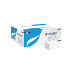 Prosoape de hârtie pliate V, albe, Lucart V150