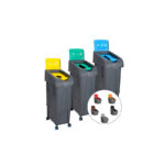 Coș de gunoi pentru colectare selectivă 80 litri cu rotile