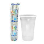 Pahare plastic transparente de unică folosință 400 ml, 50 buc/set