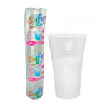 Pahare plastic transparente de unică folosință 500 ml, 50 buc/set