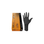 Mănuși de protecție Mercator Nitril Ideall Grip, Negre/Portocalii, 50 buc/cutie